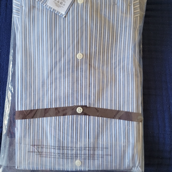 Blue striped Hudson Room button down size 16.5 34/35 - Picture 2 of 2